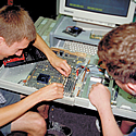 Students Working on circuit board