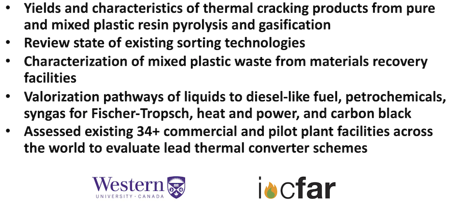 Summary of findings for Project #12 to October 2019
