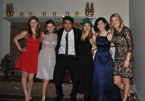 6 graduate students at winter formal