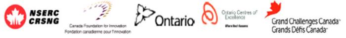 Research funded by NSERC, Centre Foundation for Innovation, Province of Ontario, Ontario Centres of Excellence, and Grand Challenges Canada.