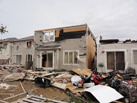 Damage from the EF-2 Angus Tornado