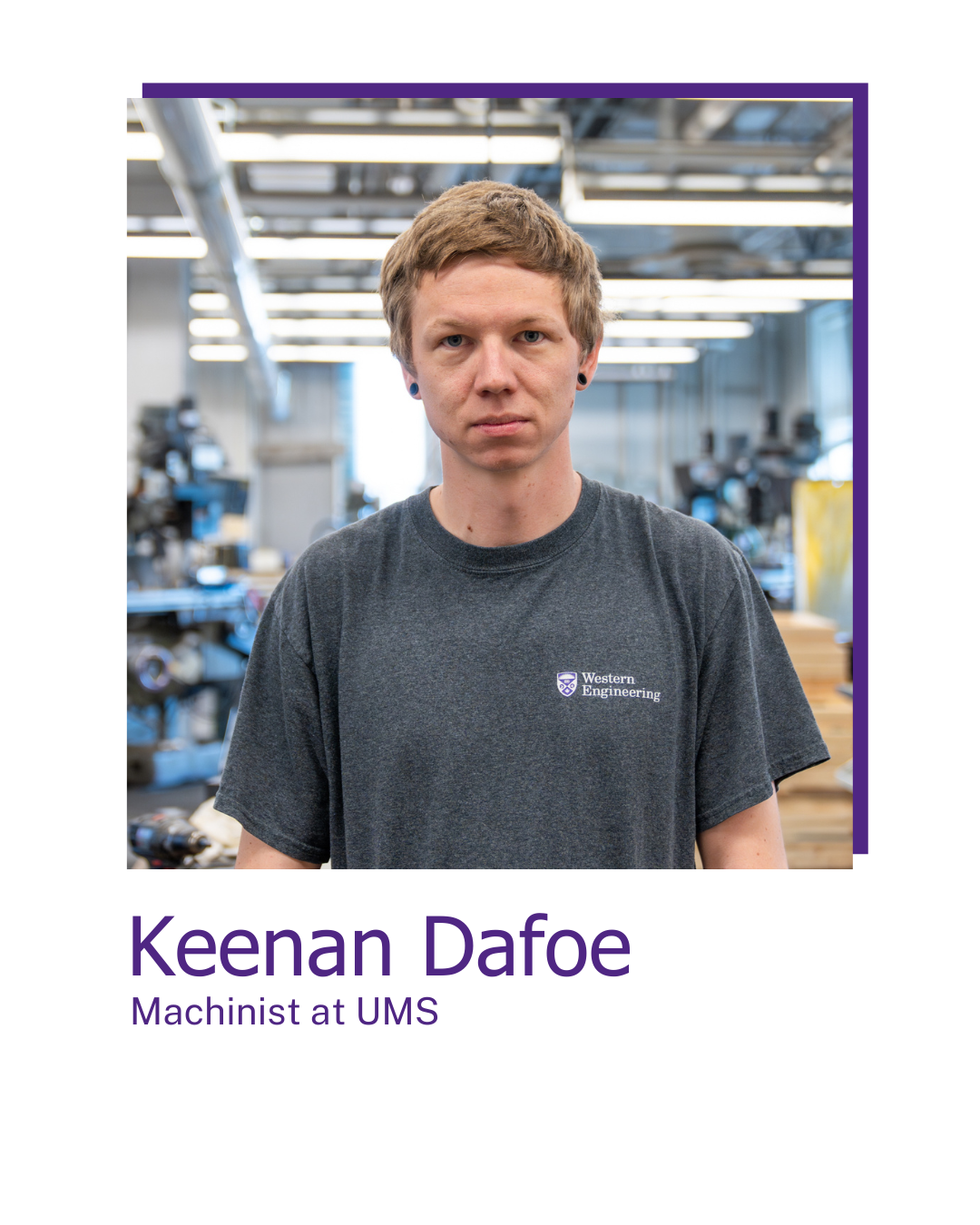 Image of Machinist Keenan Dafoe