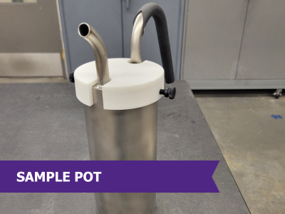 This is an image of a sample pot created to pour liquids with more ease