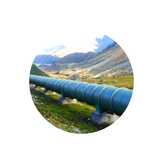 pipeline on a grassy ground