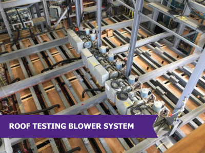 To recreate hurricane-force winds in the lab, the researchers use a complicated system of fans that simulate the same suction forces that can peel roofs off buildings during severe storms.