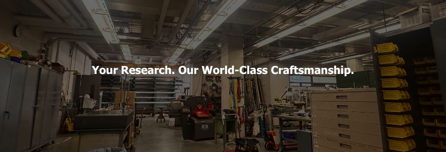 image of UMS with the text overlay 'Your Research. Our World-Class Craftsmanship.'