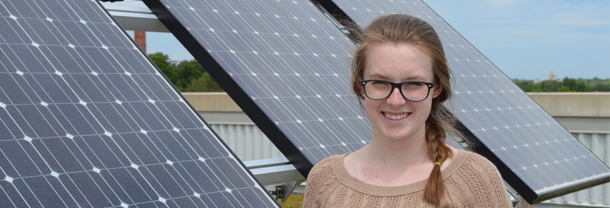 Girl with Solar Panels