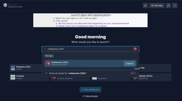 Launch AppsAnywhere