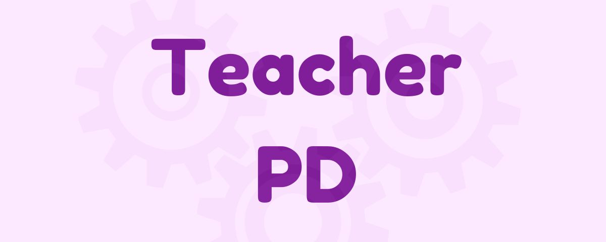 Banner that reads "Teacher PD"