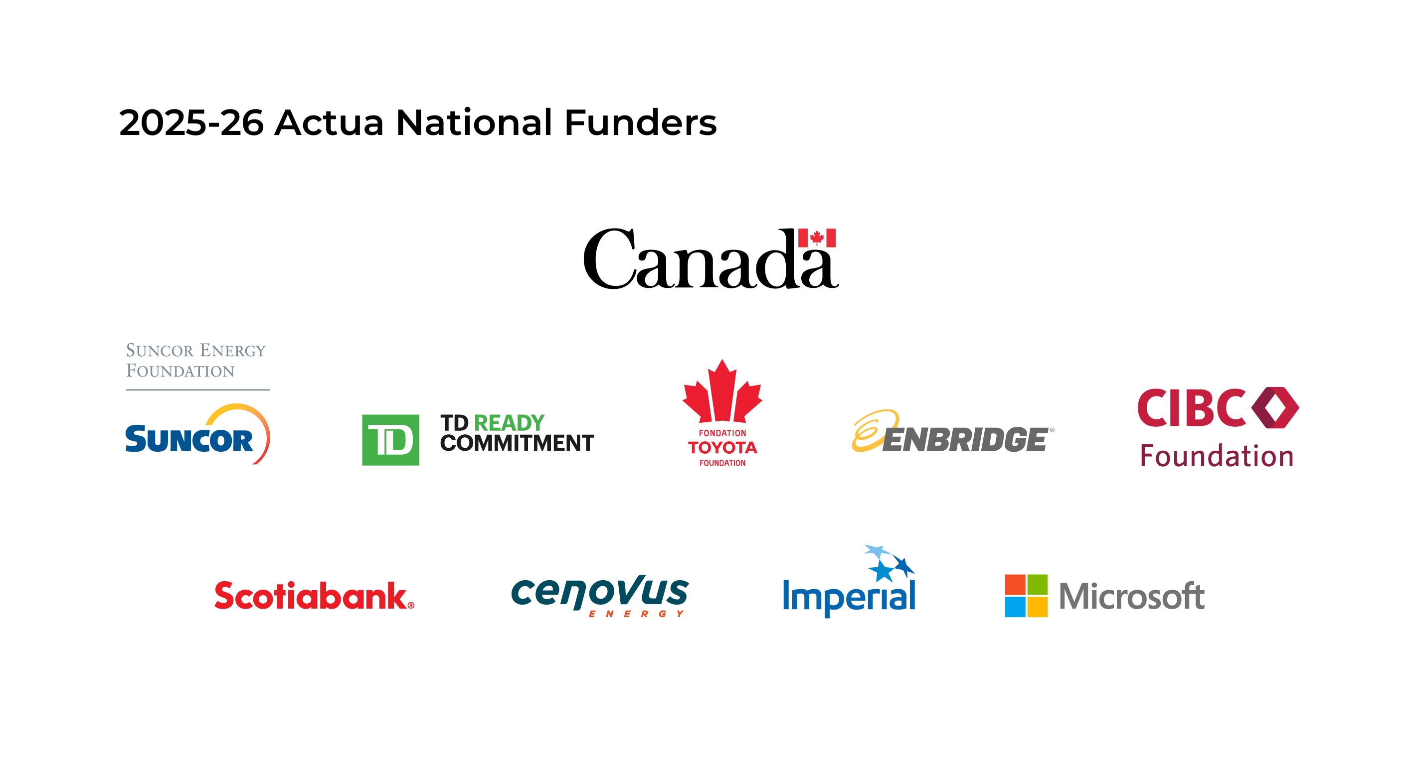ACTUA Sponsors 2025-2026